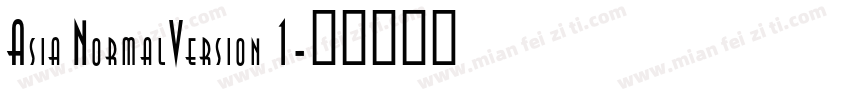 Asia NormalVersion 1字体转换